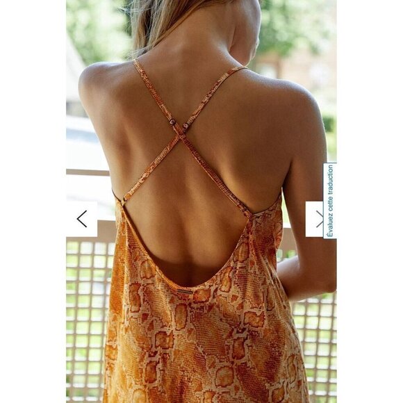 Billabong summer dress Kick Rocks Mango SMALL Off Back Womens NWOT - Picture 8 of 16